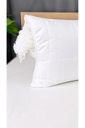 50x70 cm 1 Kg Boncuk Elyaf Yastık Fermuarlı Kapitone Kılıf Yıkanabilir Orta