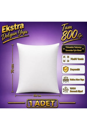 Boncuk Elyaftan Yapılmış 50 x 70 cm Yastık