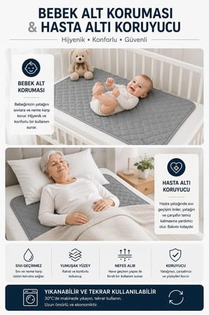 Yıkanabilir Kapitone Sıvı Geçirmez Kedi/Köpek Çiş Pedi, Konforlu ve Güvenli
