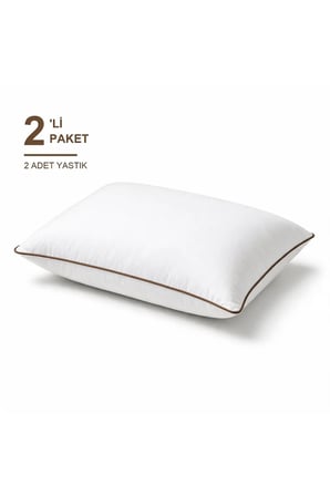 Biyeli Yastık 2'li Paket 50x70 cm 900 gr Boncuk Silikon Elyaf Dolgulu