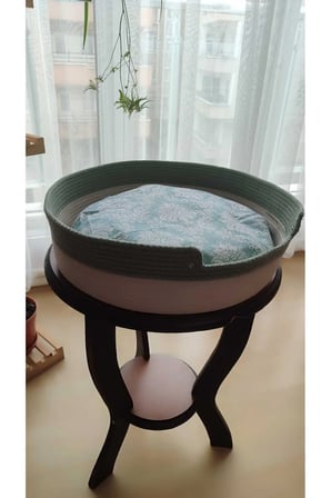 Yıkanabilir Büyük Kedi Yatağı ve Evi, 40 cm Kordon İpi ile Rahatlık