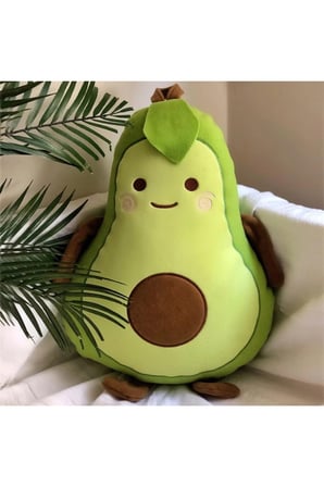 Avokado Yastık Polar Kumaşlı Dekoratif Yastık Uyku Arkadaşı