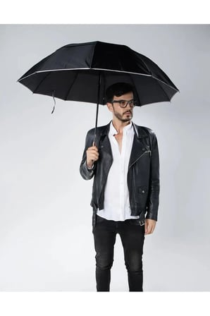 Protokol Siyah Çift Katlı Unisex Şemsiye