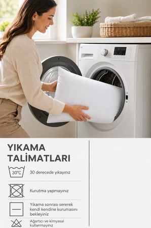 Vitten Serisi Silikon Elyaf Dolgu Yastık 800 Gr 1 Adet