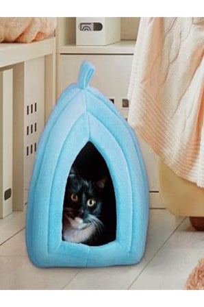 Siyah Renkli Polar Kedi ve Köpek Yatağı, Rahat ve Sıcacık Konfor