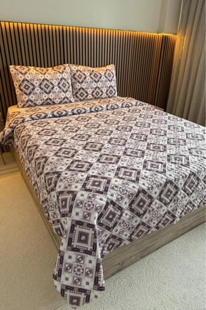 Nomad Çift Kişilik Ultrasonik Kapitoneli Pike Takımı 195x235 cm Lila