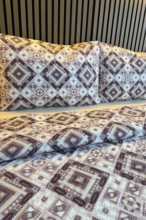 Nomad Çift Kişilik Ultrasonik Kapitoneli Pike Takımı 195x235 cm Lila