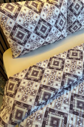 Nomad Çift Kişilik Ultrasonik Kapitoneli Pike Takımı 195x235 cm Lila