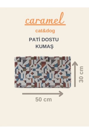 Rahat Kedi ve Küçük Irk Köpek Yatağı 30x50 cm, Yıkanabilir Beyaz Duck Kumaş