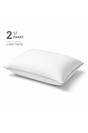 Biyeli Yastık 2'li Paket 50x70 cm 600 gr Silikon Elyaf Dolgulu