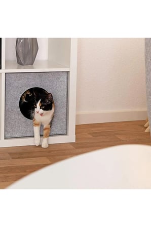Katlanabilir Keçe Kedi Yuvası ve Organizer, Şık ve Pratik Tasarım