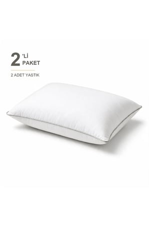 Biyeli Yastık 2'li Paket 50x70 cm 1100 gr Boncuk Silikon Elyaf Dolgulu