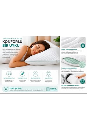 Silikon pamuklu kumaş 50x70 yastık