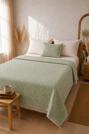 Dokuma Pike Çiftkişilik 200x220 Çok Amaçlı Bohem Yatak Örtüsü