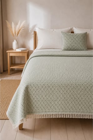 Dokuma Pike Çiftkişilik 200x220 Çok Amaçlı Bohem Yatak Örtüsü