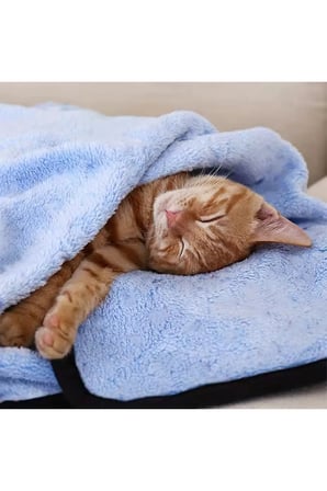 Yumuşak ve sıcak kedi köpek battaniyesi, rahatlık ve konfor sağlar
