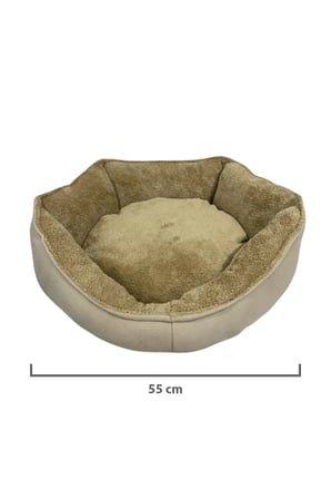 Yumuşak Silinebilir Kedi ve Köpek Yatağı, 55 cm, Kahverengi