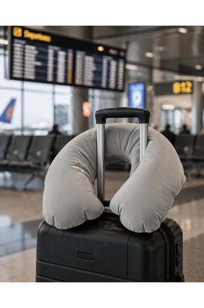 Şişme Boyun Yastığı Yolculuk İçin Uyku Destek Minderi