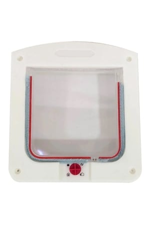 4 Yolu Kedi Köpek Kapısı 22x20x3 cm, Pvc ve Ahşap Malzeme