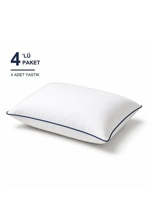 Biyeli Yastık 4'li Paket 50x70 cm 700 gr Boncuk Silikon Elyaf Dolgulu