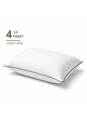 Eco Biyeli Yastık 4'li Paket 50x70 cm 700 gr Boncuk Silikon Elyaf Dolgulu -