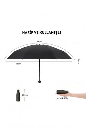 Kapsül Şemsiye Siyah