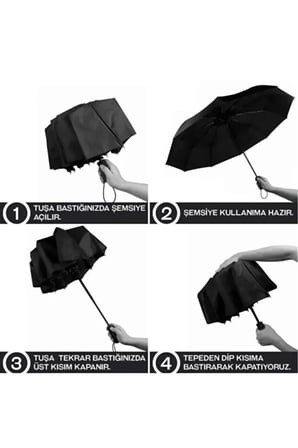 8 Telli Lacivert Tam Otomatik Şemsiye