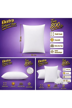 2 adet 50 x 70 cm Boncuk Elyaftan Yapılmış Yastık