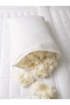 50x70 cm 1 Kg Boncuk Yün Yastık Pamuklu Fermuarlı Orta Sert