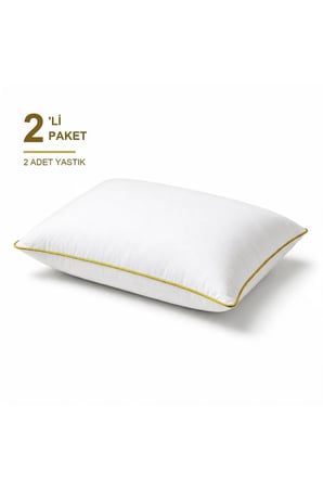 Biyeli Yastık 2'li Paket 50x70 cm 900 gr Boncuk Silikon Elyaf Dolgulu