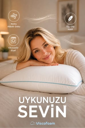 2 Adet 1000 Gr Elyaf Yastık 50x70 cm