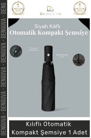 Otomatik Su Geçirmez 8 Telli Rüzgara Dayanıklı Kompakt Şemsiye