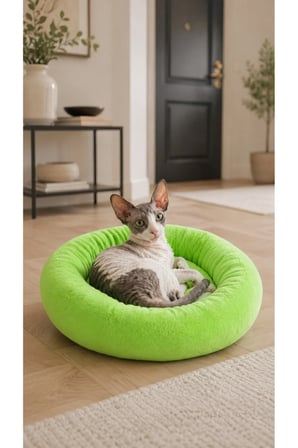 Yumuşak Peluş Ponçik Wellsoft Kaydırmaz Tabanlı Kedi ve Köpek Yatağı