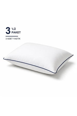Biyeli Yastık 3'li Paket 50x70 cm 700 gr Boncuk Silikon Dolgulu