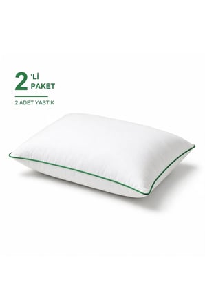 Biyeli Yastık 2'li Paket 50x70 cm 1100 gr Boncuk Silikon Dolgulu