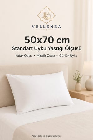 50x70 Micro Kumaş Mikrofiber Yastık 800 Gr Silikon Elyaf Dolgulu Tekli