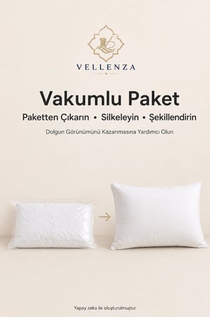 50x70 Micro Kumaş Mikrofiber Yastık 800 Gr Silikon Elyaf Dolgulu Tekli