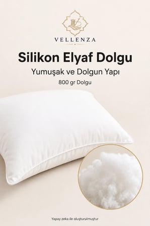 50x70 Micro Kumaş Mikrofiber Yastık 800 Gr Silikon Elyaf Dolgulu Tekli