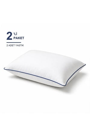 Biyeli Yastık 2'li Paket 50x70 cm 700 gr Boncuk Silikon Dolgulu
