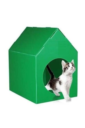 3'lü Taşınabilir Plastik Kedi Kulübesi Seti, Rahat ve Şık Tasarım