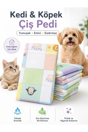 Kaydırmaz Bantlı Kedi Köpek Kemirgen Hijyenik Altlık 60x90 cm 10'lu Set