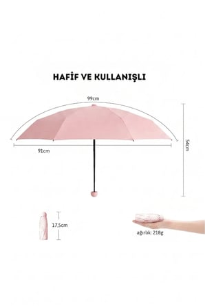 Toz Pembe Kapsül Şemsiye