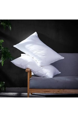 Orta Sert Silikon Yastık 50x70 Uyku Yastığı Pamuk Kumaş
