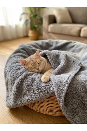 Ultra Yumuşak Welsoft Köpek ve Kedi Battaniyesi, Rahat ve Sıcak Tutar