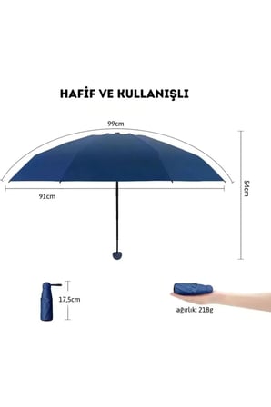 Kolay Taşınabilir Mini Kapsül Şemsiye 6 Telli