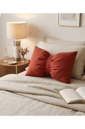 2 li dekoratif fiyonklu yastık 35\45