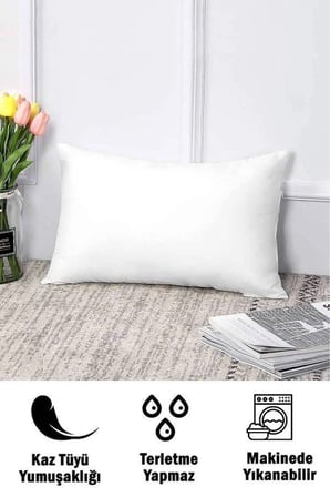 Microfiber Yastık 50x70 cm Pamuk Kumaş 2'li