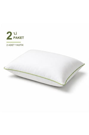 Biyeli Yastık 2'li Paket 50x70 cm 1100 gr Boncuk Silikon Dolgulu