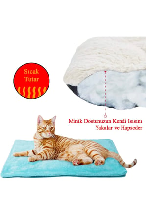 Rahat Peluş Kedi ve Köpek Yatağı, Large, Karışık Renkler