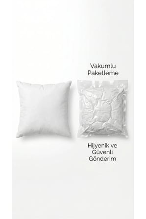 Boncuk Silikon Kırlent İç Yastığı 45x45 cm 350 gr Dolgun Yıkanabilir